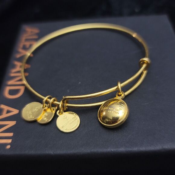Alex and Ani October Birthstone Gold Bangle - Picture 8 of 8